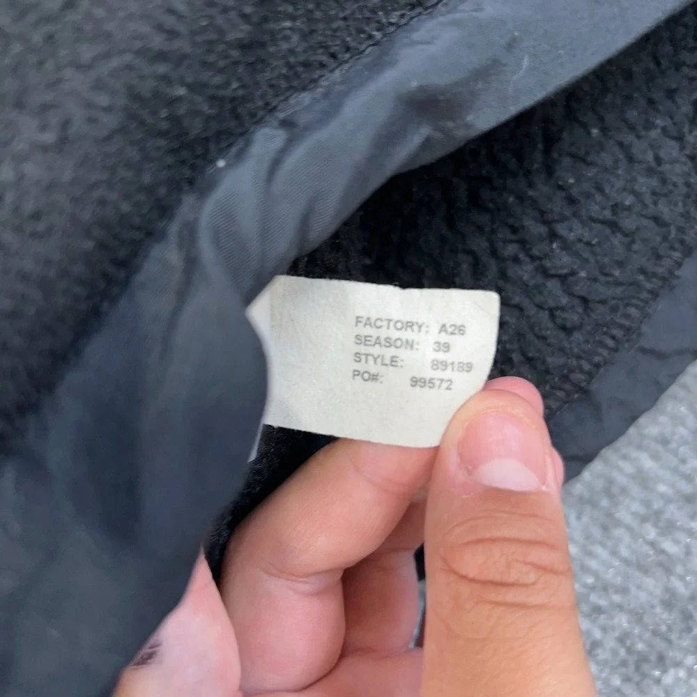 VTG The North Face Jacket Mens Medium Black‎ Fleece Ski Outdoor Pockets Full Zip